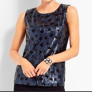RSVP by Talbot polka dot sequin tank top